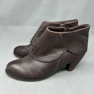 L’Artiste by Spring Step Womens Brown Soft Leather Ankle Boots Sz US 6.5-7/EU 37